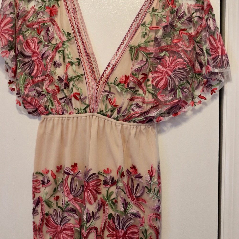 Sheer Floral Party Dress